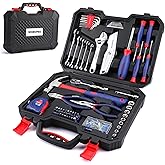 WORKPRO 160 Piezas Caja de Herramientas Básicas y Accesorios con Estuche de Almacenamiento, Maletin de Herramientas, para Bri