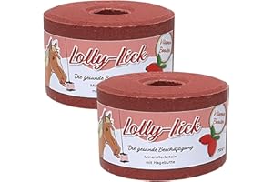 IMIMA Salt Licks for Horses – Lolly-Lick 2-piece Set 2x750g Rosehip– Sugar-Free, Grain-Free, Natural Sea Salt & Minerals – With Hanging Rope – Fits LIKIT Holders – Anti-Boredom Horse Treat