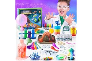 VEFOSAFE 70 Wissenschaft Experimente Kit für Kinder ab 4-6-8-12, Mint Erziehungswissenschaft Spielzeug Geschenke für Mädchen Jungen, Chemie Set, Kristallwachstum, Eruption Vulkan