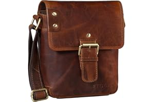 STILORD 'Alessio' Borsello tracolla uomo in pelle vintage per Tablet da 8,4 pollici Messenger piccola in cuoio vero resistente Borsa viaggio