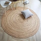 Habere India-All the Cultures Fabricating India Jute Carpet for Living Room | Round Floor Mat | Rugs for Living Room | Jute C