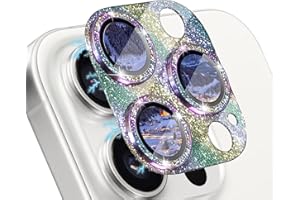 WoPail Glitzernde Kameraschutz für iPhone 16 Pro/iPhone 16 Pro Max Bling Diamant Ultra-Klar Objektivschutz 9H Härte Gehärtetes Glas Linse Schutzfolie für iPhone 16 Pro/16 Pro Max - Mehrfarbig