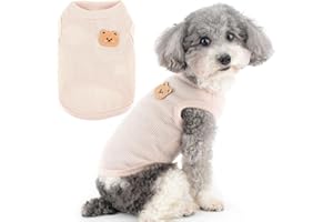 Zunea Dog Shirts for Small Dogs Summer Vest T-Shirt Soft Breathable Puppy Clothes Basic Tee Shirt Pet Sleeveless Tank Top Chihuahua Yorkie Cat Sweatshirt Apparel Beige M