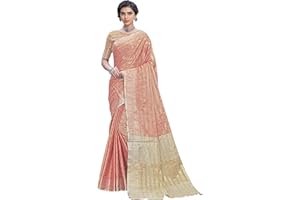 GENERIC Indisches Damen-Sari-Kleid aus Seide, Saree, Bollywood, Partykleid, gestreift, bedruckt, mit ungenähten Blusenteilen, Himmelblau
