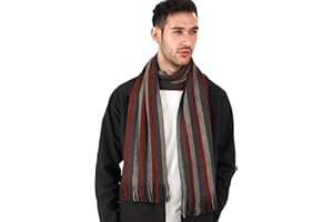 LOVARZI Men's Scarf - Every Man’s Must-Have: Stylish Striped Mens Scarf for Winter