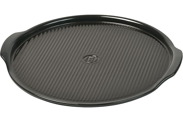 Emile Henry EH799514 Pierre à Pizza Céramique Noir Fusain 37 X 37 X 2,5 cm