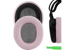 Geekria Zapasowe wkładki do słuchawek SteelSeries Arctis Prime, Arctis PRO, Arctis 9X, Arctis 7, Arctis 5, Arctis 3 nauszniki, nauszniki do słuchawek, zestaw słuchawkowy, naprawa miseczek do uszu (różowe)
