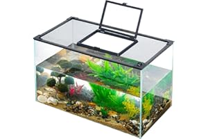 Uross Fish Tank lid With Window Magnetic Aquarium lid Fishes Tank Hood Top Cover Anti-Jumping Net Cover Mesh To Protect Fish Jumping Out