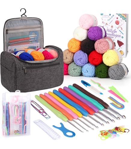 Set Uncinetti 37 Pezzi Con Borsa - Misure 2.0-10.0mm, Impugnature Ergonomiche, Accessori Per Maglia - Foto 8