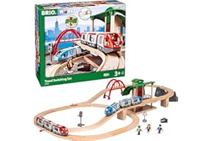 RAVENSBURGER BRIO World 33512 Großes BRIO Bahn Reisezug Set - Eisenbahn mit Bahnhof, Schienen und Figuren - Kleinkinderspielzeug empfohlen ab 3 Jahren