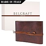Belcraft Tivoli Album Fotografico in Pelle Riciclata, Elegante Pensiero con Scatola Regalo, Realizzato a Mano da...