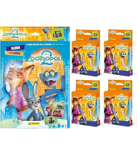 Panini Zootropolis 2 – Kit De Démarrage Avec Album Et 5 Paquets – 204 Autocollants à Collectionner