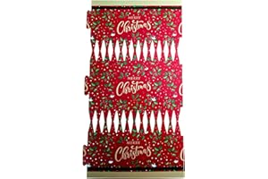 Simply Products 6pc Make and Fill Your Own Christmas Party Cracker Kit - Festive Seasonal Cracker Craft DIY Kit (Merry Xmas & Holly)