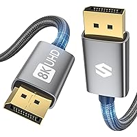 Silkland Displayport Kabel 1.4 2M [VESA-Zertifiziert], 4K@144Hz, 2K@240Hz, 8K@60Hz, 2K@144Hz/165Hz, HBR3 32.4Gbps, HDR, DSC 1