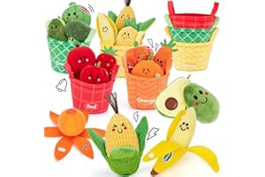 hahaland Jouet Bebe 6 Mois Jouet Eveil Bebe 6-12 Mois, 16 Pièces Fruits et Legumes Jouets en Peluche avec Panier, Jouet Sensoriel Bebe Jeux Montessori Cadeau Bebe 1 an Garçon Fille