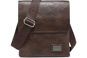 COVERI COLLECTION Borsello con Pattina Uomo in Pelle Sintetica, Doppio Scomparto, Dimensioni 25x22x6 cm, Tracolla Personalizzata, ART.CC 5070-11