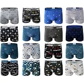 UOMO Collection 6 Pack Cotton Basic Solid Boxer Briefs Comfy Soft