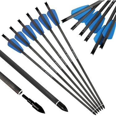 Flèches Carbone Pour Arbalète - 7.5/15" Avec Embouts 100 Grains - Lot De 2 - Neuf