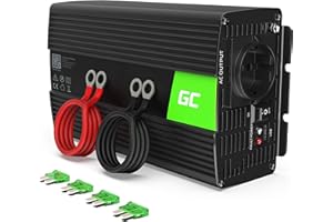 ‎GREEN CELL Green Cell® 1000W/2000W 12V auf 230V Reiner Sinus Volt kfz Spannungswandler Wechselrichter Konverter Pure Sine Wave Power Solar Inverter DC AC Umwandler Stromwandler Wohnwagen Auto Autoladegerät