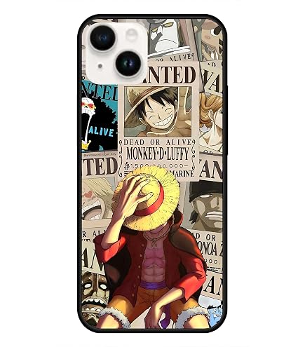 NDCOM for Apple iPhone 14 Back Cover Case Anime One Piece Wanted