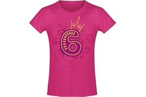 BADDERY Geburstagsgeschenk für Mädchen : 8 Jahre Mädchen Tshirt mit Hase - Geburtstagsshirt - Mäddchen T-Shirt