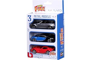 Bburago Maisto France - Set di 3 veicoli 1/43, 30003, Aleatoire