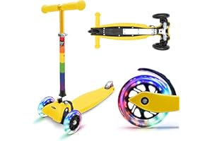 Patinete One de fun pro - El Patinete Seguro Premium para niños, con LED en Las Ruedas, Plegable, a Partir de 2 años (Patinete), certificación TüV