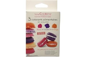 SCRAPCOOKING SCRAP COOKING Kit 3 Colorants Artificiels, Orange/Violet/Rose, 15 g