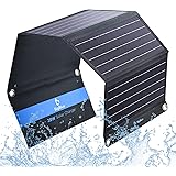 BigBlue 28W Caricatore Solare Portatile 3 USB Port (5V/4.8A Max Total) Pannelli Solari Waterproof Pieghevole per attività all
