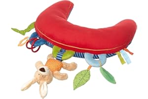Sigikid Sigikid42153 - Cuscino da Gioco Activity PlayQ, 37 x 36 x 9 cm, Multicolore, 37 x 36 x 9 cm