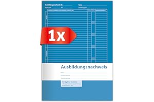 ‎PRIMUS-PRINT.DE Primus Print Ausbildungsnachweisheft – A4 Berichtsheft für Auszubildende, 56 Seiten, Wöchentliche Eintragung, mit Hochwertigem Umschlag – Ideal für die Berufsausbildung - 1 Stück