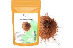 TAZARIN LTD 110g di Polvere di Anice Stellato - Anice Stellato in Polvere - Badiana Macinata - Aroma & Gusto Intenso - Infusi, Tè e Ricette Casalinghe - Selezione di Prima Scelta - Illicium Verum - TazainLTD