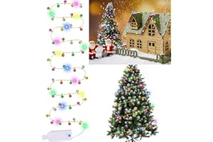 DONGZQAN Łańcuch świetlny z miniaturowymi diodami LED, 2 m, skrzat, akcesoria, miniaturowy łańcuch świetlny, akcesoria do domku dla lalek, dekoracja bożonarodzeniowa, domek dla lalek, meble, prezent dla dzieci