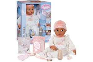 Baby Annabell Interactive Leah 43cm - Soft bodied baby doll with realistic movements, sounds & accessories - Suitable for Children Aged 3+
