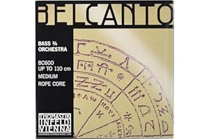 THOMASTIK-INFELD Thomastik Cuerdas para Contrabajo Belcanto Rope Core afinación Orquesta juego 3/4 mediana para escala 1040-1060 mm / 41-41.7"