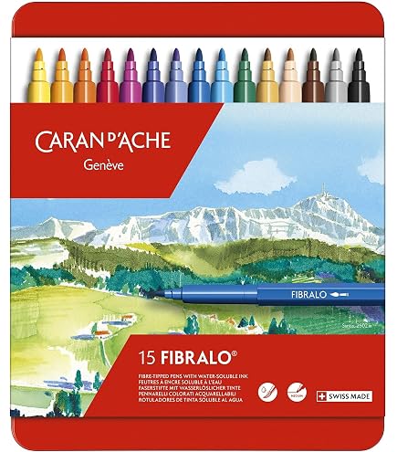 Caran D’Ache Swisscolor 18 Wateroplosbare Kleurpotloden – FSC-gecertificeerd, 2.8 Mm Zachte Stift, In Doos