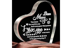 Elequaint for Mum, Best Mum Birthday Gift from Daughter or Son, Unique Mum Gifts Idea for Mum Birthday Christmas Mother's Day, Personalised Paperweight Plaque Keepsake Present for Mum