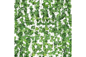 Volsha 6 Pack Artificial Ivy Vine Garland Plants, Fake Hanging Plastic Plants Garlands, for Home Hotel Office Wedding Party Garden Craft Art Decor, Arch Arrangement Decoration