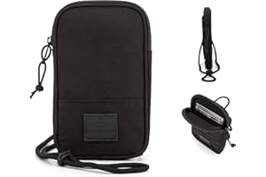 Johnny Urban Bolsa Bandolera Pequeña Hombre y Mujer Negra - Josh - Bolso porta para Trabajo, Festival y Viaje - Mini Bolso para Movil - Impermeable