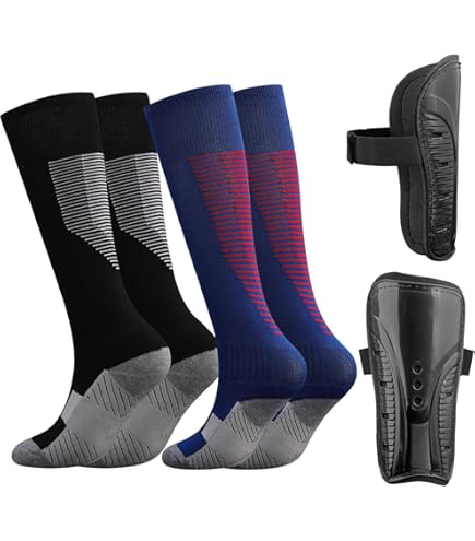 2 Pair Kids Football Socks For 5-12 Years Old Breathable Sports Training Soccer Socks Girls And Boys