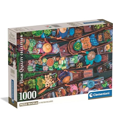 Clementoni Puzzle 1000 Pièces – HQC Summer Paradise, 70x50 Cm, Fabriqué En Italie, 39881