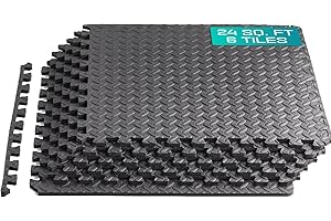 Yes4All 60x60 cm hasta 11,1 m² Juego 6/12/30 Baldosas de espuma EVA, alfombra de espuma, alfombra de gimnasio, alfombra de enclavamiento, suelo de garaje, piscina al aire libre, bañera de hidromasaje