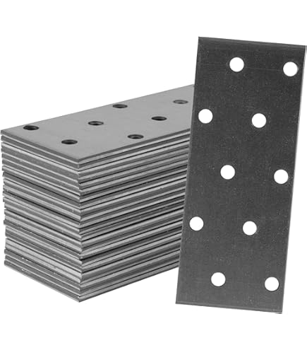 10pcs 80x40mm Stainless Steel Flat Brackets - Heavy Duty Mending Plates For Wood, Fence, Furniture Repair