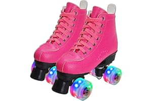 VENIVETA Pattini a rotelle classici da donna | cuscinetti a sfera ABEC7 | Classic Roller Skates con quattro ruote in doppia fila, pattini a rotelle per bambini/uomini, lucidi, ideali per principianti
