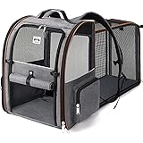 Lekespring Zaino per Cani Gatti Grande Porta Animali Espandibile Per Cani Piccoli Gatti Medi Fino a 8 KG, con 4 ingressi Zain