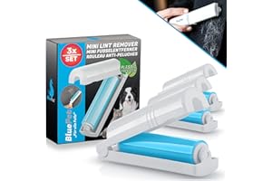 BluePet® Rodillo quitapelusas | Quita pelos Mascota | Lavable y Reutilizable | Quitapelos Mascotas | Rodillo quitapelos Mascotas | Cepillo quitapelos Mascotas | Cepillo Gatos quitapelo