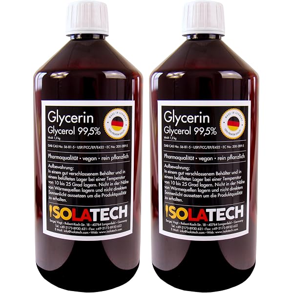 Glycérine Végétale 99,5% Qualité Pharmaceutique - Bidon 5L (6kg) | Allemand | Multi-usage Cosmétique Et Alimentaire
