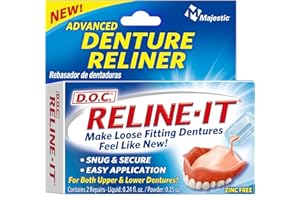D.O.C. Reline-It, Denture Reliner, Zinc Free, 2-Count (Pack Of 2)