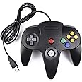 miadore N64 Classic USB Controller Gamepad Joystick for Raspberry Pi/Windows/Mac/Linux, Black
