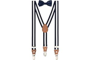 BomGuard Set Bretelle & Papillon Bambino – Regolabile – Per Maschietti da 1 a 8 Anni – Elegante per Matrimonio, Battesimo, Compleanno, Inizio Scuola, Festa – Accessori per Neonato e Bimbo